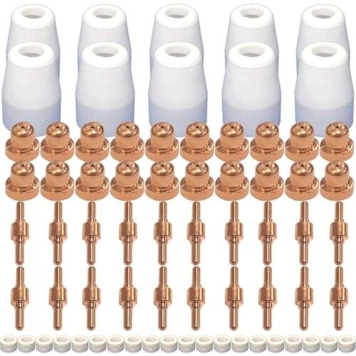 70 Pcs Plasma Cutting Consumables (Standard) for Cut40 50 with Plasma Cutter Torch PT31 LG40 Retail