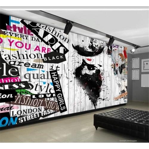 Beibehang customized 3D wallpaper tape Europa and America graffiti hand-painted TV background home decoration painting