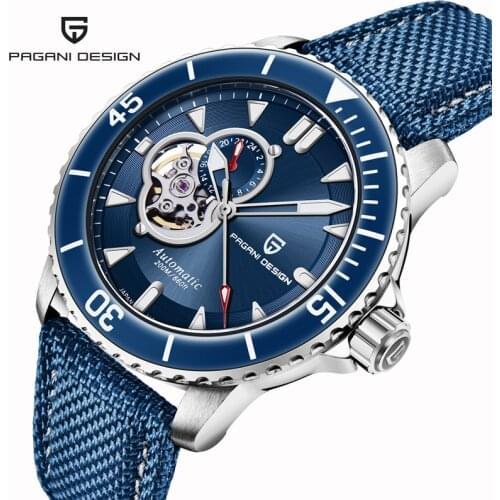 PAGANI DESIGN New Tourbillon 200M Diving Watch Luxury Sapphire Glass Mechanical Watch Stainless Steel Automatic Watch Relogio