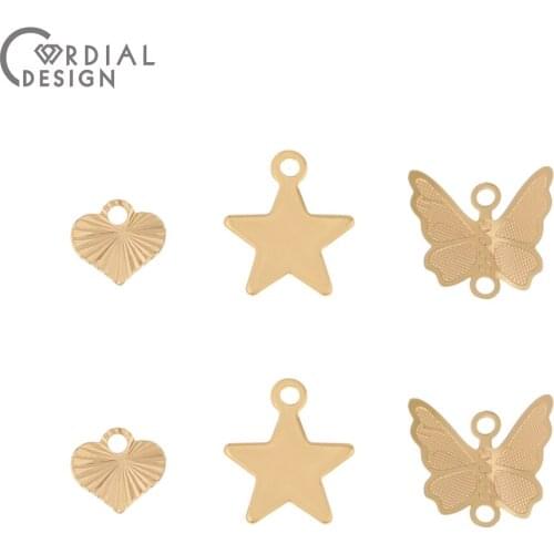 Cordial Design 100Pcs Earrings Accessories/Hand Made/DIY Charms/Genuine Gold Plating/Copper/Pendant/Jewelry Findings &Components