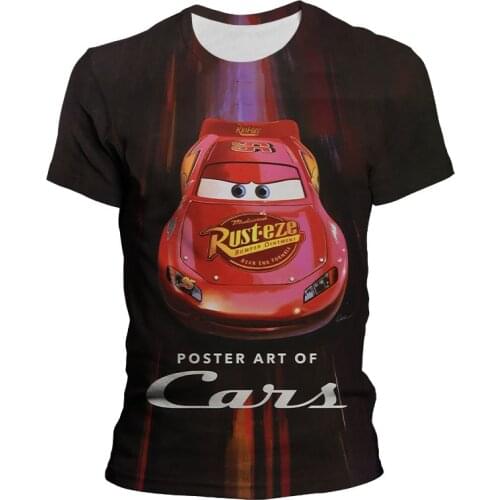 Disney Cartoon Anime Cars T Shirt 3D Print Men Women Children Summer Fashion Streetwear Boy Girl Kids Short Sleeve Cool Tops Tee