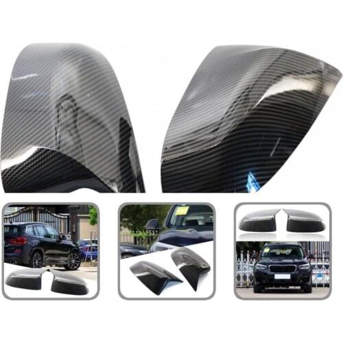 Carbon Grain Left/Right Side Door Mirror Cover 51162446964 51162446965 for X3 G01 X4 G02 X5 G05 X6 G06 X7 G07 2018-2021