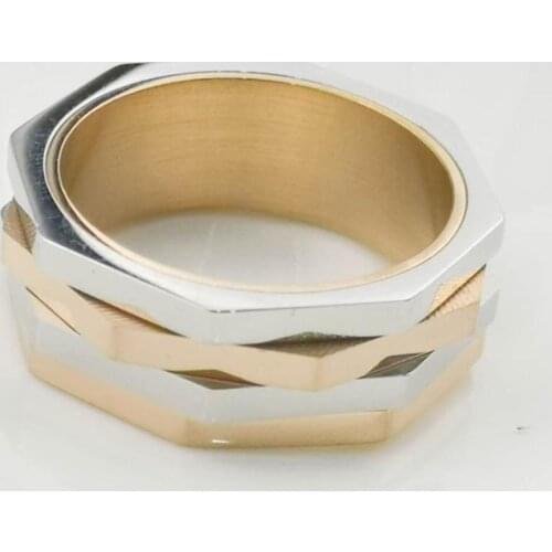 Classic brand style luxury women fashion stainless steel ring