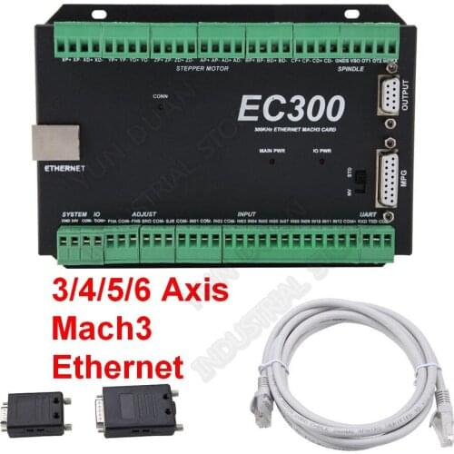 3/4/5/6 Axis Mach3 Ethernet CNC Motion Controller 300KHz Driver ARM PWM Analog for Stepper Servo Motor CNC Router
