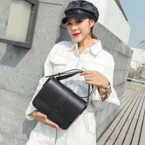 Leather Shoulder Elegant Real Bag Female Famous Brand White Small Bags Women Autumn Winter Fashion Office Flap Crossbody Bags