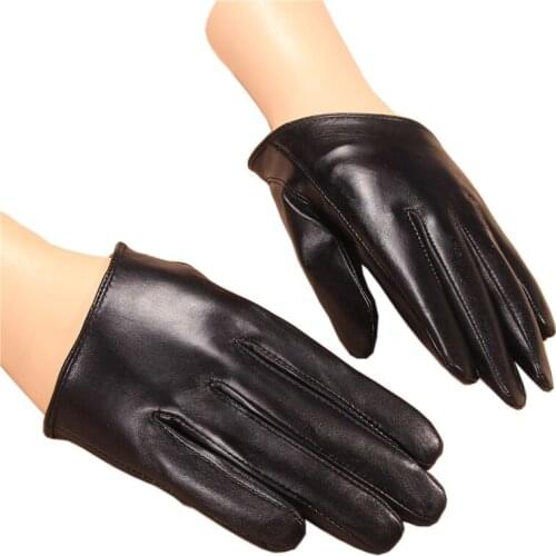 2020 New Summer Women Gloves Short Style Lady Genuine Leather Glove Fashion Dance Driving Half Palm Five Finger Gloves NS08
