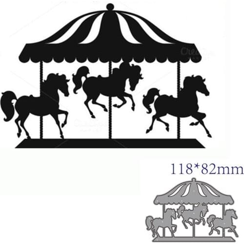 Metal cutting dies cut die mold Revolving horse decoration Scrapbook paper craft knife mould blade punch stencils dies