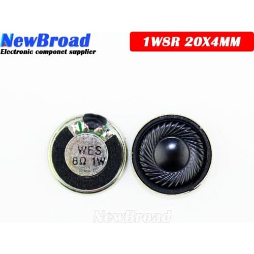 5pcs/lot New Ultra-thin Mini speaker 8 ohms 1 watt 1W 8R speaker Diameter 20MM 2CM thickness 4MM