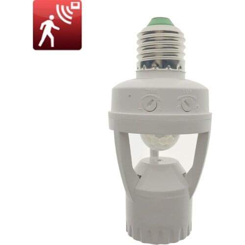 Hot AC 110-220V 360 Degrees PIR Induction Motion Sensor IR infrared Human E27 Plug Socket Switch Base Led Bulb light Lamp Holder