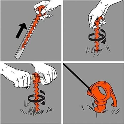 Camping Tent Plastic Screw Ultimate Ground Anchors Screw Nail Stakes Pegs Sand Trip Beach Outdoor Hiking Pins Tent Accessories