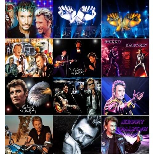 Full 5D Diamond Painting Croix Johnny Hallyday Cross Stitch Diamond Embroidery Christmas Decorations For Home