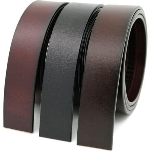 New Style Male Automatic Buckle Belt Without Buckle Belt Brand Mens Suitable for 3.5cm Authentic Belt Jeans Leather Belt Mens