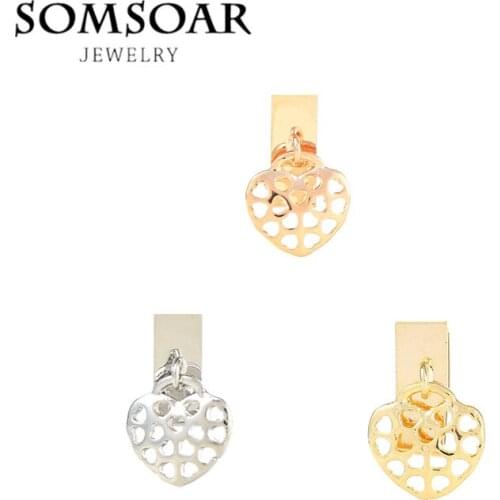 Somsoar Jewelry Heart Beat Love Slide Charms fit on Bracelet Keys for Reversible Leather Wrap Bracelets 10pcs/lot
