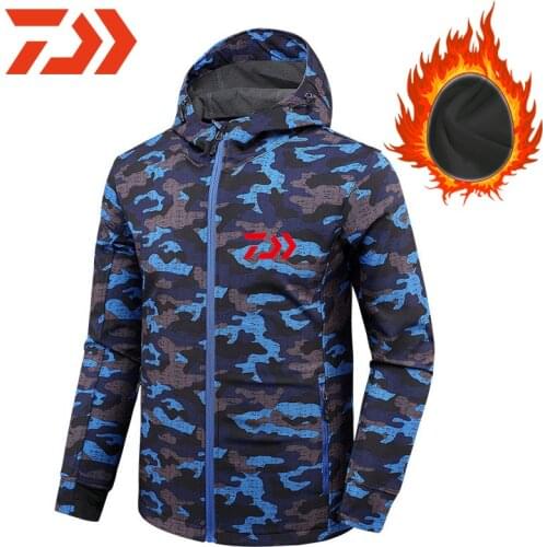 2020 Outdoor Fishing Shirts Autumn Winter Warm Outdoor Fishing Jackets Keep Warm Fleece Hooded Fishing Jacket Fishing Clothes