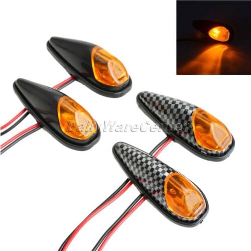 2Pcs 12V Universal Motorcycle Side Mirror Turn Signal Lights Indicator Blinker Flash Motor Bike Lamp Light For Honda Yamaha KTM