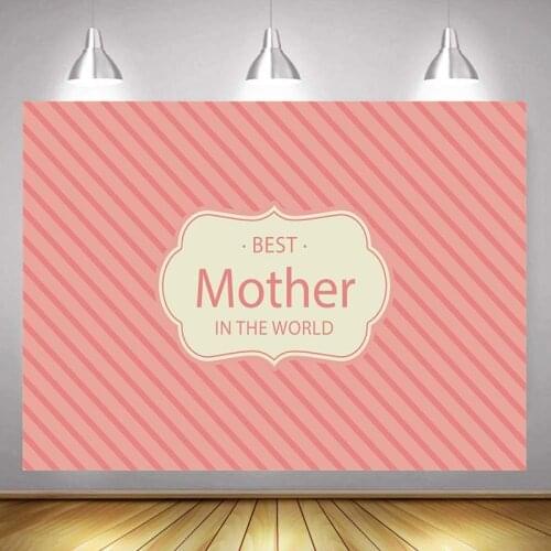Cozy Mothers Day Pink Theme Party Photography Background Home Studio Photos Mom Festival Decorate Kids Custom Vinyl Backdrop