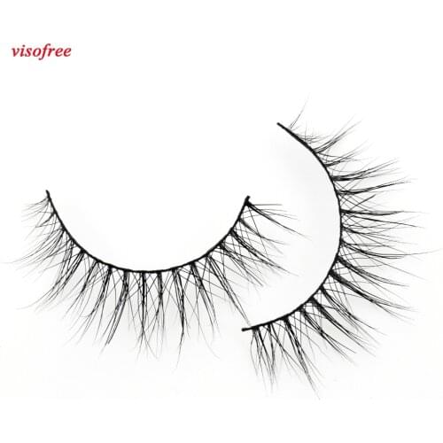 Visofree Eyelashes 3D Mink Lashes Crossing Mink False Eyelashes Hand Made Full Strip Eye Lashes cilios naturais 18