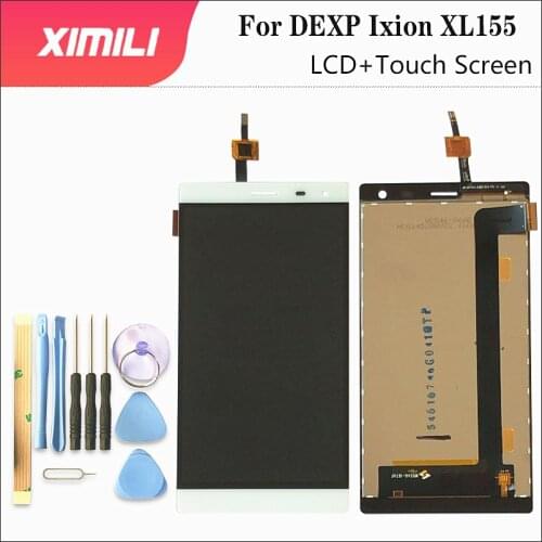5.5 Inch For DEXP Ixion XL155 LCD Display With Touch Sensor Glass Digitizer Assembly Black White Color With Tools Tape