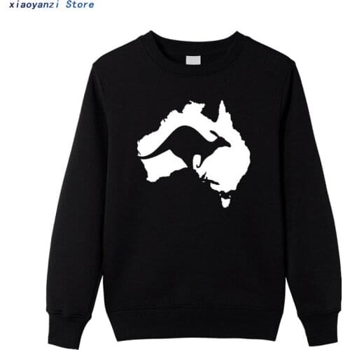 Winter autumn sweatshirts Cool Australia Map Kangaroo men women pullovers Cotton sportswear hoodies OT-521