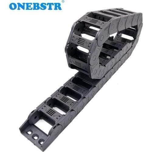 1 Meter 25x25mm Transmissin Chain Drag Wire Carrier Cable Towline With End Connectors For CNC Router Machine Tools Free Shipping