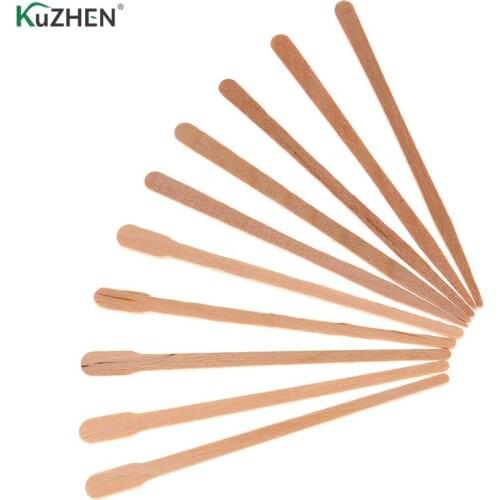 100Pcs/lot Wooden Sticks Tattoo Medical Waxing Craft Waxing Craft Wax Stick Tattoo Medical Wooden Sticks Face Hair Removal
