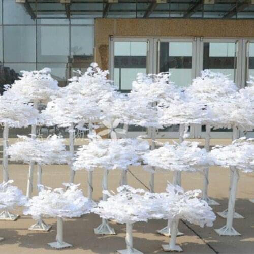 12pcs White/Yellow/Green wedding props stage background decoration artificial plants ginkgo biloba tree branches home diy decor