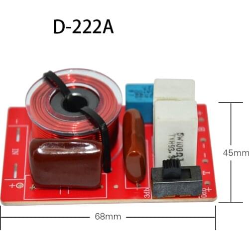 2pcs 2-Way Speaker Crossover Filters Hi-Fi Audio Frequency Divider 80W 4~8Ω