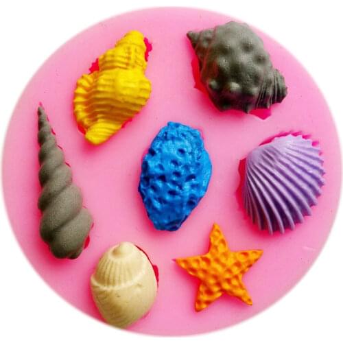 3D Sea Shell Shape Cake Mold Food-grade Silicone Baking Dish Chocolate Candy Confectionery Bakeware Cake Decorating tools