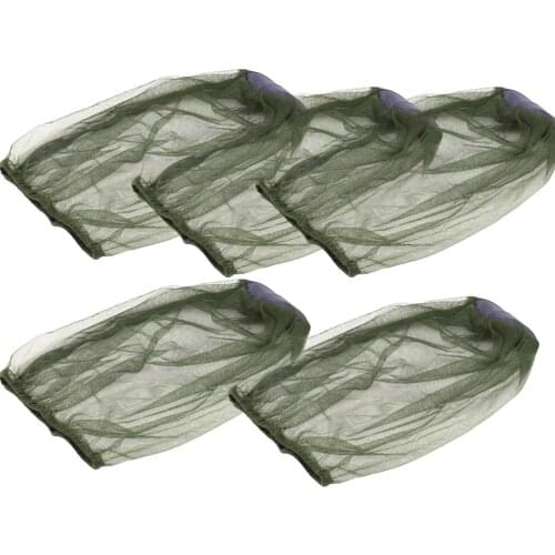 5pcs Anti-mosquito Insect Prevention Caps Portable Cap Durable Face Neck Protective Netting Hat for Outdoor Camping