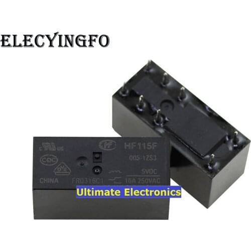 5pcs HF-JQX-115F-005-1ZS3 HF-JQX-115F-012-1ZS3 HF-JQX-115F-024-1ZS3 A group of 8-pin 16A relays