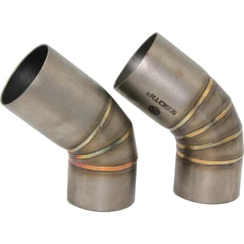 51mm//2 Inch Motorcycle Exhaust Mid Link Pipe Connecting Elbow Tube For Ducati Monster 696/795/796 2008-14 Stainless Steel