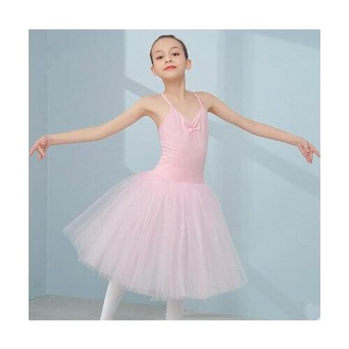 Ballet Dress Girls Vest Leotard Vestidos 3-16Y Ballet Dance Skirt High Quality Cotton Children Ballet Tutu Dance Costume