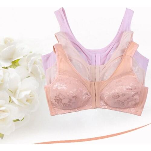 Front Closure Bra Women Comfortable Lingerie Stretch Bralette Gift For Mom Flexible Soft Breathable Bras Underwear Plus Size