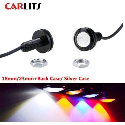 CARLITS 2Pcs 18MM 23MM DRL Eagle Eyes Daytime Running Car Light Assembly LED Clearance Rear Side Turn Signal Lights Source CJ