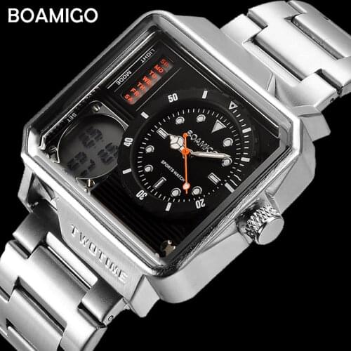 BOAMIGO Top Brand Luxury Mens Watch 30m Waterproof Auto Date Clock Male Watches Men Digital Casual WristWatch relogio masculino
