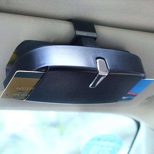 Car Glasses Case Car Sun Visor Paper Glasses Clip Multi-Function Car Glasses Storage Box Large Capacity