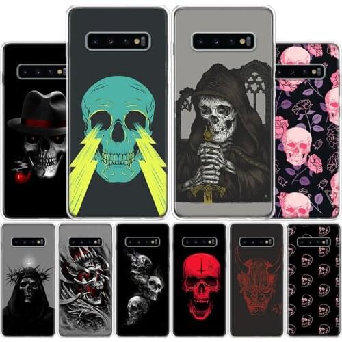 Satanic Skull dark Phone Case For Samsung Galaxy A51 A71 A50S A30S A10 A20E A40 A70 M30S A91 A01 A6 A7 A8 A9 Plus + Cover