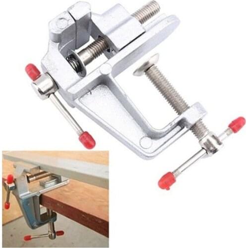 Fixed Repair Tool Electric Aluminum Table Screw Vise Bench Clamp Table Mini Clamp Hobby 3.5" Vise