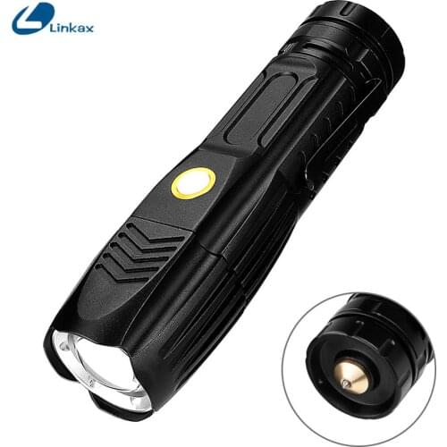 P50 LED Flashlight IPX-5 Waterprooof Adjustable Focus Linternas 5 Lighting Modes Torch for Outdoor Camping Climbing Fishing