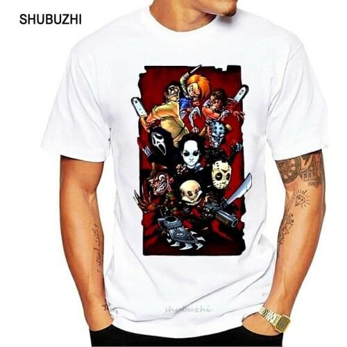 Halloween Horror T-Shirt Jason Chucky Michael Myer Moive Costume S-3Xl Funny Design Tee Shirt