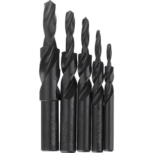 M3-12 90/180 Degree HSS-6542 Twist Step Chamfer Drill Bit Two Stage Conutersunk Drill Sub-Step Chamfering Drill