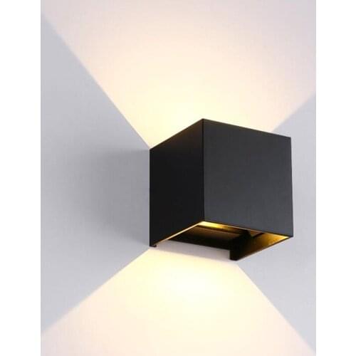 IP65 Modern Cube Adjustable Surface Mounted Indoor Outdoor 8W 10W Led Lighting Led Wall Light Up and Down Wall Lamps Waterproof