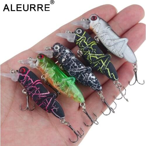 ALEURRE Topwater Insects Bait Hard Crankbait Floating Wobblers Rattling Pesca Bass Crank Pike Artificial Lures 5.5cm/3.5g