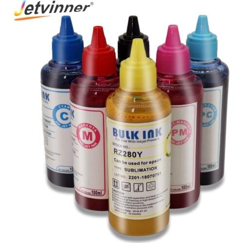 Jetvinner 600 ml Refill Subllimation Ink Kit Compatible for Heat Press Machine Heat Transfer Printers for Mug/Cup/T-shirt/Shoes