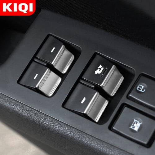 KIQI 7Pcs/Set ABS Chrome Car Door Window Switch Lift Button Cover Trim for Hyundai Tucson Elantra 2016 - 2020 Accessories