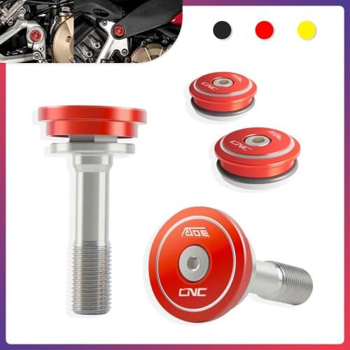 Motorcycle CNC Aluminum Frame Hole Caps Fairing Guard For Ducati Panigale V4 Streetfighter V4 2019 2020 2021