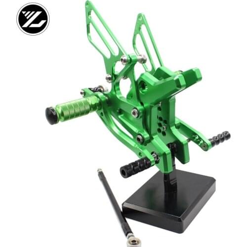 CNC Verstelbare Rearsets Achter Set Motorfiets Footrest Moto Pedaal pedal For Kawasaki Z750 Z 750 2004 2005 2006