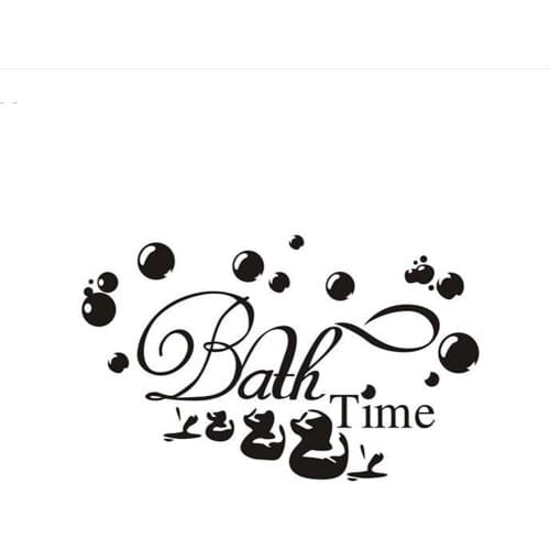 Bath Time cute duck Wall Sticker for baby kids bathroom decoration Removable Art Decals wallpaper home decor bathroom stickers