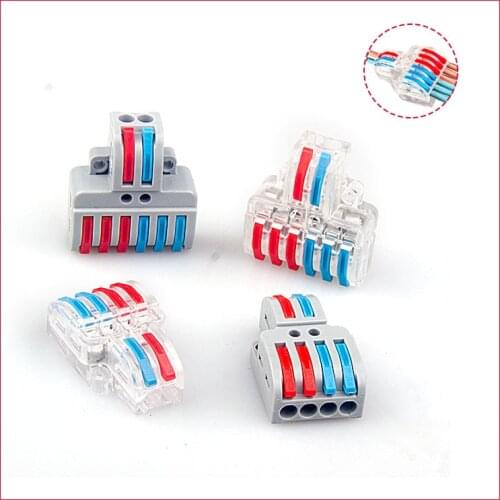 MINI PCT SPL-42/62 Fast Wire Connectors Universal Wiring Cable Wiring Connection Lighting Push-in Terminal Block LED 2 In 4/6