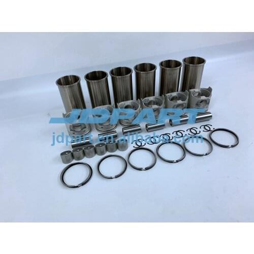 6D34 Cylinder Engine Liner Kit With Piston Rings Liner Piston For Mitsubishi